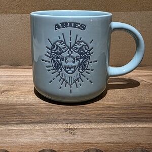 Aries Zodiac Mug in Light Blue